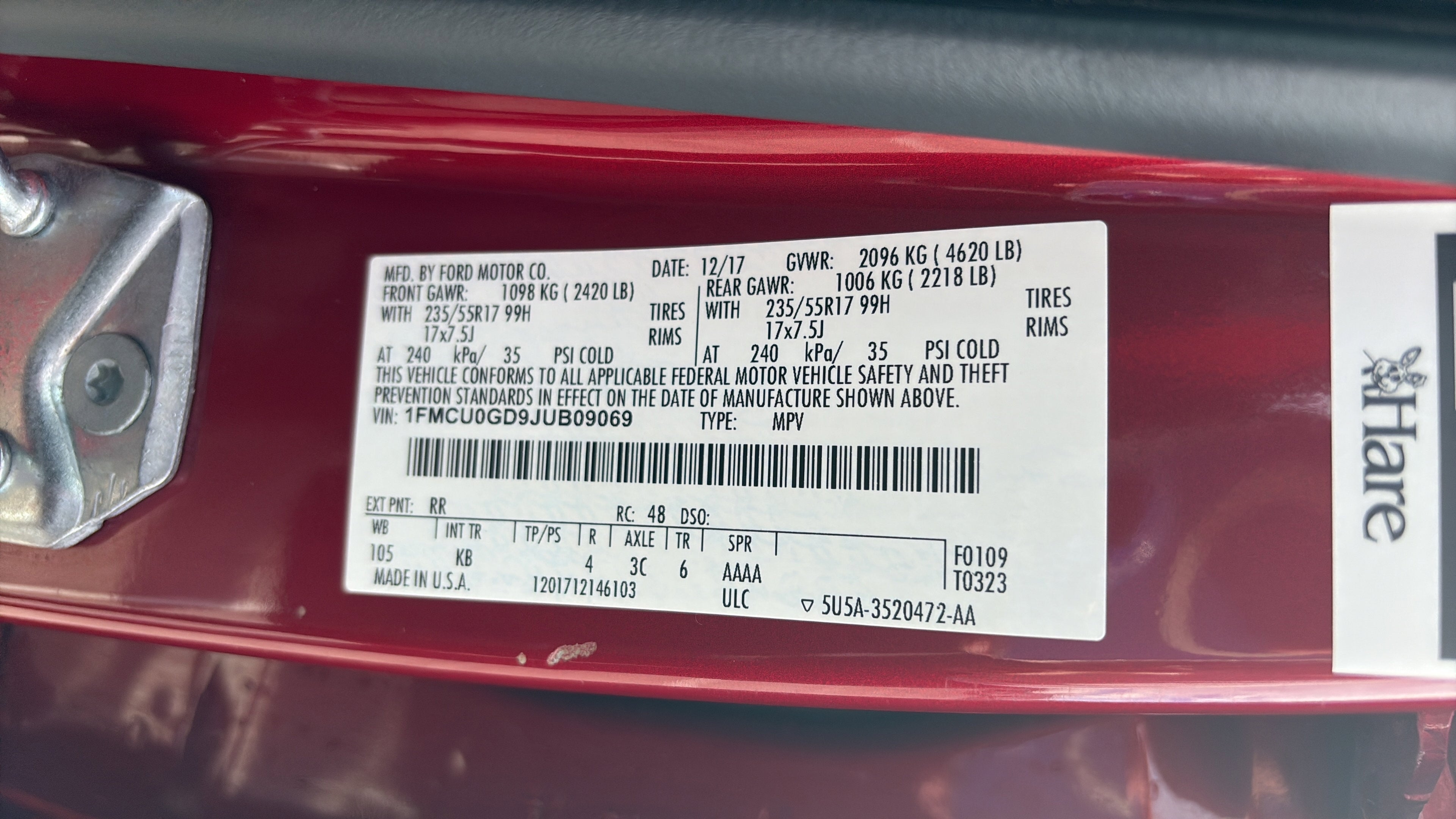 2018 Ford Escape SE