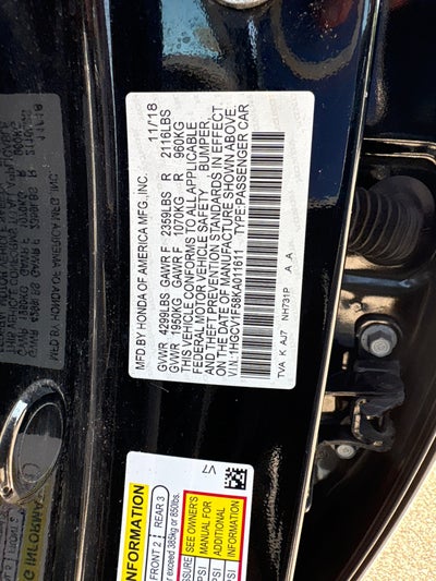 2019 Honda Accord Sedan EX-L 1.5T