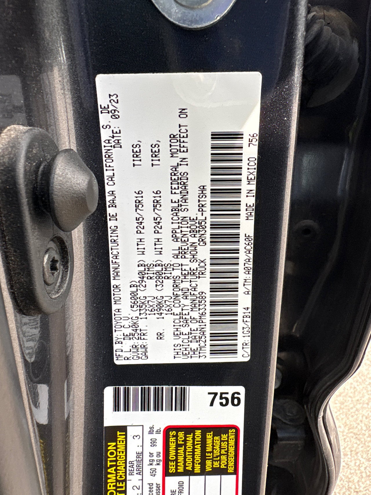 2023 Toyota Tacoma 4WD SR