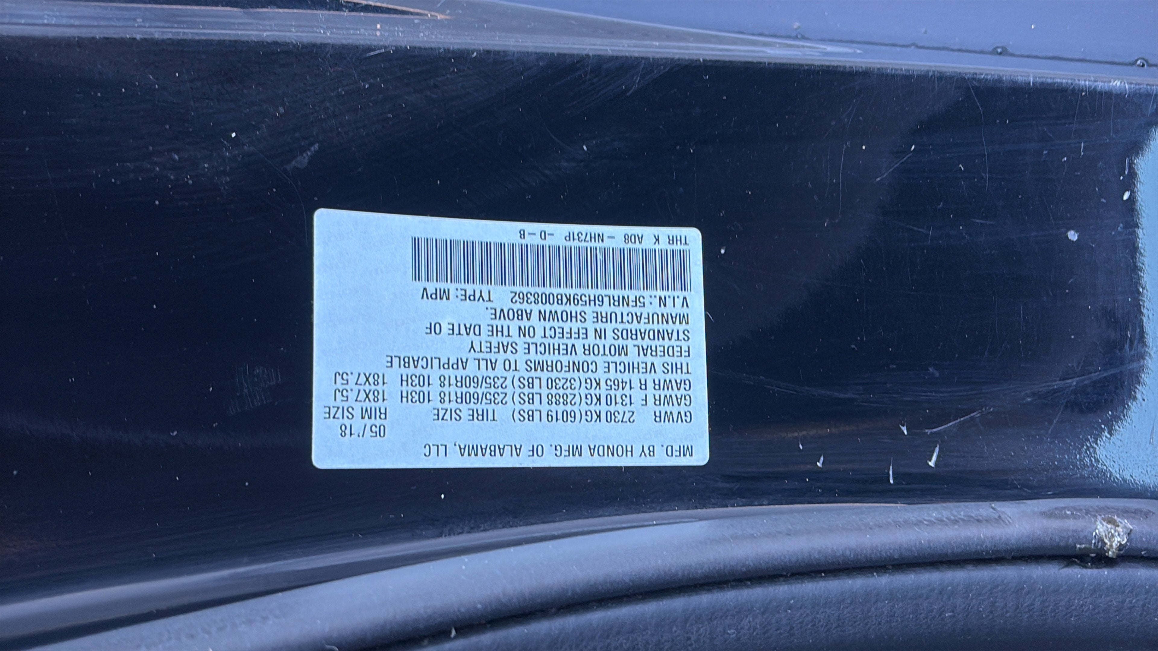 2019 Honda Odyssey EX