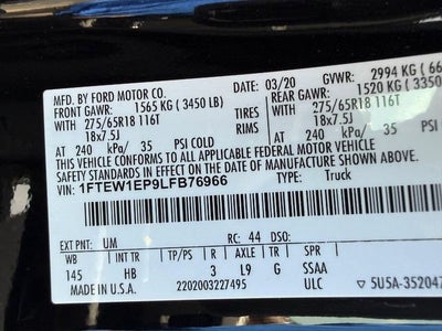 2020 Ford F-150 LARIAT