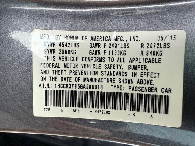 2016 Honda Accord Sedan Touring