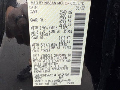 2012 Nissan Frontier PRO-4X