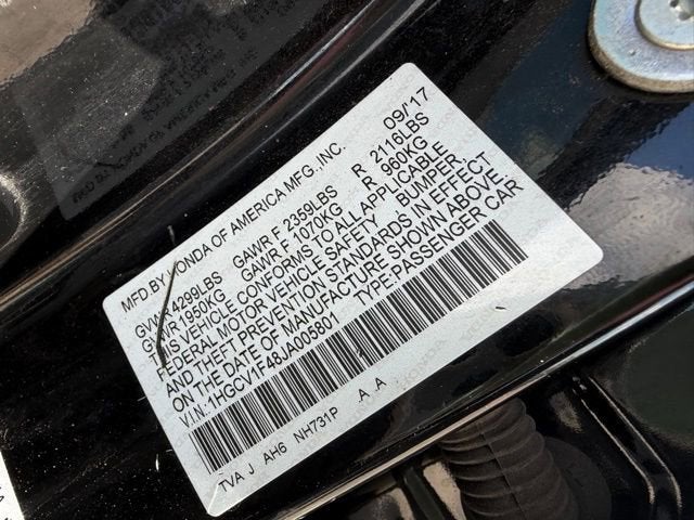 2018 Honda Accord Sedan EX 1.5T