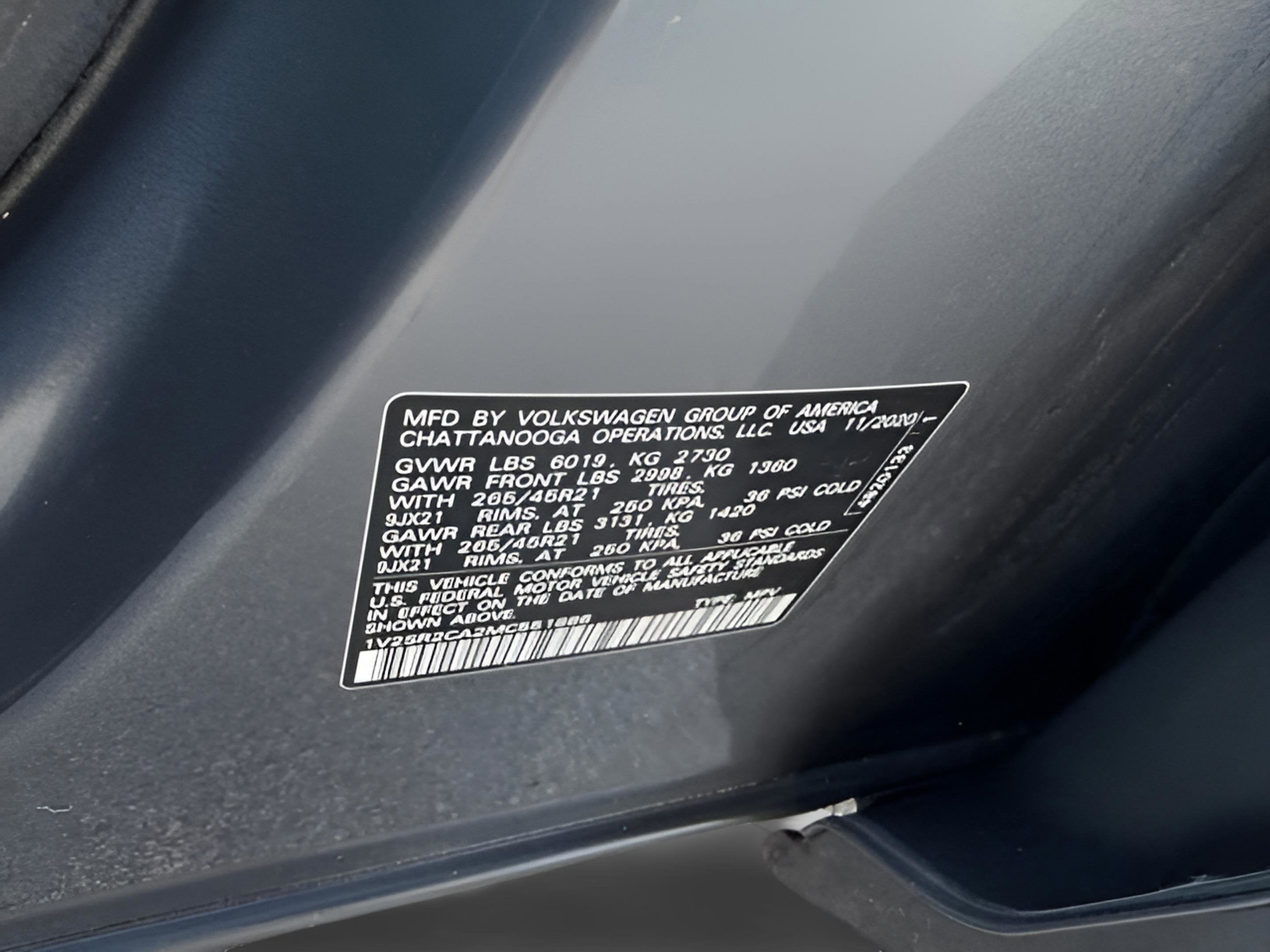 2021 Volkswagen Atlas 3.6L V6 SEL R-Line