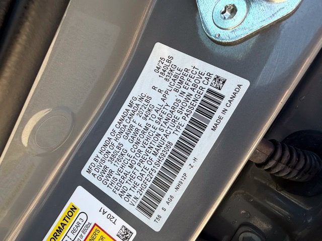 2025 Honda Civic Sedan Sport
