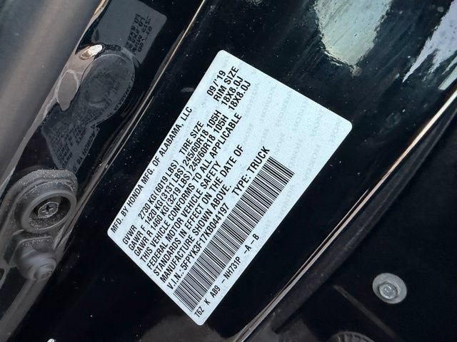 2019 Honda Ridgeline Sport